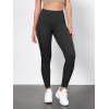 imageODODOS Tummy Control Compression Leggings for Women 25quot  28quot High Waist Workout Running Yoga PantsOnyx Black