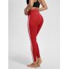 imageODODOS Tummy Control Compression Leggings for Women 25quot  28quot High Waist Workout Running Yoga PantsPiping Red