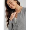imageODODOS Womens Cardigan  Ultra Soft Stratum Tech Performance Long Sleeve Crop UPF 50 Button Down Crewneck TopGrey Heather