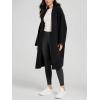 imageODODOS Womens Cardigan Sweater Longer Length Open Front Drape Coatigan Warm Soft Knit Long Sleeve OuterwearBlack