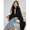 imageODODOS Womens Cardigan Sweater Longer Length Open Front Drape Coatigan Warm Soft Knit Long Sleeve OuterwearBlack