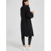 imageODODOS Womens Cardigan Sweater Longer Length Open Front Drape Coatigan Warm Soft Knit Long Sleeve OuterwearBlack