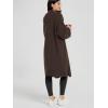 imageODODOS Womens Cardigan Sweater Longer Length Open Front Drape Coatigan Warm Soft Knit Long Sleeve OuterwearDark Brown