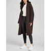 imageODODOS Womens Cardigan Sweater Longer Length Open Front Drape Coatigan Warm Soft Knit Long Sleeve OuterwearDark Brown