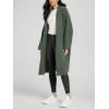 imageODODOS Womens Cardigan Sweater Longer Length Open Front Drape Coatigan Warm Soft Knit Long Sleeve OuterwearDuck Green
