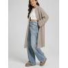 imageODODOS Womens Cardigan Sweater Longer Length Open Front Drape Coatigan Warm Soft Knit Long Sleeve OuterwearDune Heather