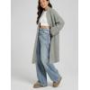 imageODODOS Womens Cardigan Sweater Longer Length Open Front Drape Coatigan Warm Soft Knit Long Sleeve OuterwearGrey Heather