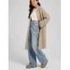 imageODODOS Womens Cardigan Sweater Longer Length Open Front Drape Coatigan Warm Soft Knit Long Sleeve OuterwearMarzipan Heather