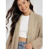 imageODODOS Womens Cardigan Sweater Longer Length Open Front Drape Coatigan Warm Soft Knit Long Sleeve OuterwearMarzipan Heather