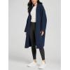 imageODODOS Womens Cardigan Sweater Longer Length Open Front Drape Coatigan Warm Soft Knit Long Sleeve OuterwearNavy