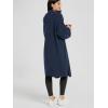imageODODOS Womens Cardigan Sweater Longer Length Open Front Drape Coatigan Warm Soft Knit Long Sleeve OuterwearNavy