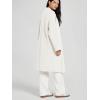imageODODOS Womens Cardigan Sweater Longer Length Open Front Drape Coatigan Warm Soft Knit Long Sleeve OuterwearWhite