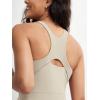 imageODODOS Womens Cloud Feeling Racerback Tennis Dress with Separate Shorts and Built in Bra Mini Tank DressDark Beige