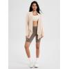 imageODODOS Womens Drape Open Front Cardigans Cozy Soft Long Sleeve Casual Wrap Outerwear with Pockets Thumb HoleBeige