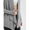 imageODODOS Womens Drape Open Front Cardigans Cozy Soft Long Sleeve Casual Wrap Outerwear with Pockets Thumb HoleGrey Heather