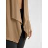 imageODODOS Womens Drape Open Front Cardigans Cozy Soft Long Sleeve Casual Wrap Outerwear with Pockets Thumb HoleMustard Gold
