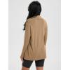 imageODODOS Womens Drape Open Front Cardigans Cozy Soft Long Sleeve Casual Wrap Outerwear with Pockets Thumb HoleMustard Gold