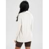 imageODODOS Womens Drape Open Front Cardigans Cozy Soft Long Sleeve Casual Wrap Outerwear with Pockets Thumb HoleWhite