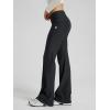 imageODODOS Womens Foldover Pants  Ultra Soft Stratum Tech Performance Mid Rise Casual Lounge Yoga Pants  30quot InseamBlack Heather