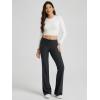 imageODODOS Womens Foldover Pants  Ultra Soft Stratum Tech Performance Mid Rise Casual Lounge Yoga Pants  30quot InseamBlack Heather
