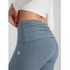 imageODODOS Womens Foldover Pants  Ultra Soft Stratum Tech Performance Mid Rise Casual Lounge Yoga Pants  30quot InseamDusty Blue Heather