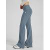 imageODODOS Womens Foldover Pants  Ultra Soft Stratum Tech Performance Mid Rise Casual Lounge Yoga Pants  30quot InseamDusty Blue Heather