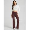 imageODODOS Womens Foldover Pants  Ultra Soft Stratum Tech Performance Mid Rise Casual Lounge Yoga Pants  30quot InseamJava Heather