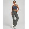 imageODODOS Womens Foldover Pants  Ultra Soft Stratum Tech Performance Mid Rise Casual Lounge Yoga Pants  30quot InseamSmoke Heather