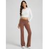 imageODODOS Womens Foldover Pants  Ultra Soft Stratum Tech Performance Mid Rise Casual Lounge Yoga Pants  30quot InseamTamarind Heather