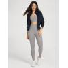 imageODODOS Womens Full Zip Workout Jacket Cloud Feeling Stand Collar Long Sleeve Lightweight Athletic Yoga TopsDeep Navy