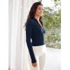 imageODODOS Womens FullZip Athletic Jacket Cloud Feeling Soft Long Sleeve SlimFit Running Gym Workout Yoga Cropped TopsNavy