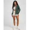 imageODODOS Womens FullZip Hoodie  Stratum Tech Ultra Soft Outfit UPF 50 Performance Hooded Jacket with PocketsAspen Heather