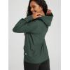 imageODODOS Womens FullZip Hoodie  Stratum Tech Ultra Soft Outfit UPF 50 Performance Hooded Jacket with PocketsAspen Heather