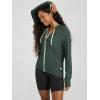 imageODODOS Womens FullZip Hoodie  Stratum Tech Ultra Soft Outfit UPF 50 Performance Hooded Jacket with PocketsAspen Heather