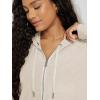 imageODODOS Womens FullZip Hoodie  Stratum Tech Ultra Soft Outfit UPF 50 Performance Hooded Jacket with PocketsEcru Heather