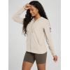 imageODODOS Womens FullZip Hoodie  Stratum Tech Ultra Soft Outfit UPF 50 Performance Hooded Jacket with PocketsEcru Heather
