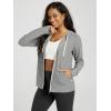 imageODODOS Womens FullZip Hoodie  Stratum Tech Ultra Soft Outfit UPF 50 Performance Hooded Jacket with PocketsGrey Heather