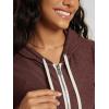 imageODODOS Womens FullZip Hoodie  Stratum Tech Ultra Soft Outfit UPF 50 Performance Hooded Jacket with PocketsJava Heather