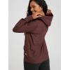 imageODODOS Womens FullZip Hoodie  Stratum Tech Ultra Soft Outfit UPF 50 Performance Hooded Jacket with PocketsJava Heather