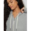 imageODODOS Womens FullZip Hoodie  Stratum Tech Ultra Soft Outfit UPF 50 Performance Hooded Jacket with PocketsPale Grey Heather