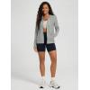 imageODODOS Womens FullZip Hoodie  Stratum Tech Ultra Soft Outfit UPF 50 Performance Hooded Jacket with PocketsPale Grey Heather
