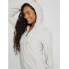 imageODODOS Womens FullZip Hoodie  Stratum Tech Ultra Soft Outfit UPF 50 Performance Hooded Jacket with PocketsSalt Heather