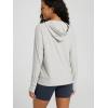 imageODODOS Womens FullZip Hoodie  Stratum Tech Ultra Soft Outfit UPF 50 Performance Hooded Jacket with PocketsSalt Heather
