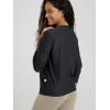 imageODODOS Womens Long Sleeve Crewneck Tee  UltraSoft Stratum Tech Performance TShirts UPF 50 Daily Pullover TopsBlack Heather