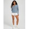 imageODODOS Womens Long Sleeve Crewneck Tee  UltraSoft Stratum Tech Performance TShirts UPF 50 Daily Pullover TopsDusty Blue Heather