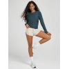 imageODODOS Womens Long Sleeve Crewneck Tee  UltraSoft Stratum Tech Performance TShirts UPF 50 Daily Pullover TopsNavy Heather