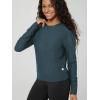 imageODODOS Womens Long Sleeve Crewneck Tee  UltraSoft Stratum Tech Performance TShirts UPF 50 Daily Pullover TopsNavy Heather