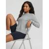 imageODODOS Womens Long Sleeve Crewneck Tee  UltraSoft Stratum Tech Performance TShirts UPF 50 Daily Pullover TopsPale Grey Heather