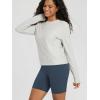 imageODODOS Womens Long Sleeve Crewneck Tee  UltraSoft Stratum Tech Performance TShirts UPF 50 Daily Pullover TopsSalt Heather