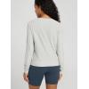 imageODODOS Womens Long Sleeve Crewneck Tee  UltraSoft Stratum Tech Performance TShirts UPF 50 Daily Pullover TopsSalt Heather